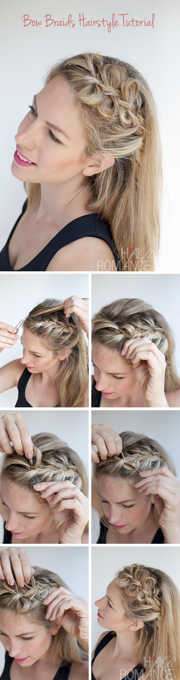 Bows Braid Hairstyle Tutoril Bows Braid Hairstyle Tutoril