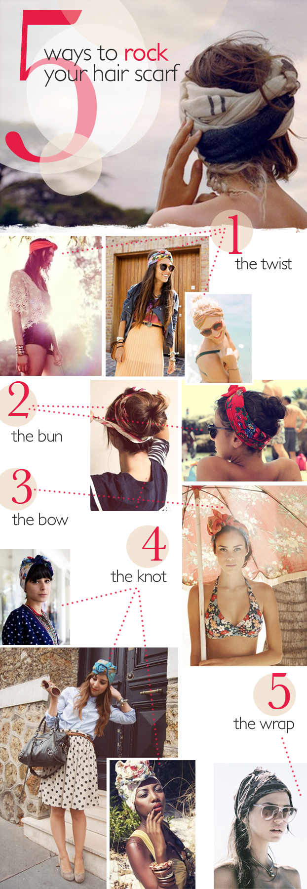 5 Ways to rock your hair scarf