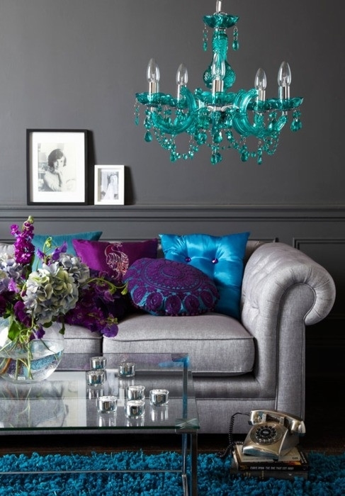 Glam living room space