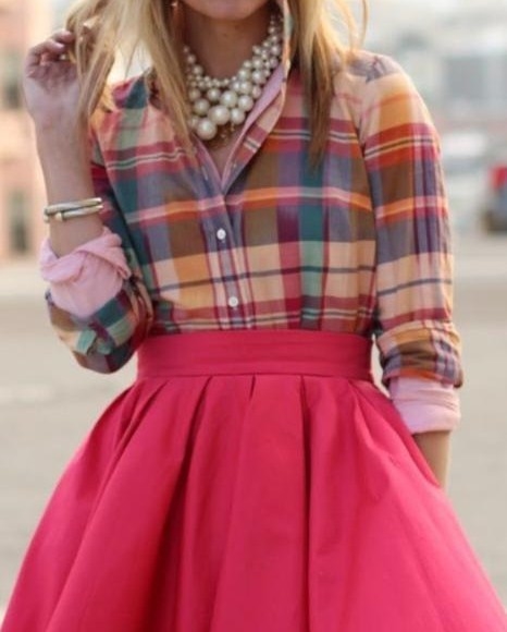 Plaid and pearls