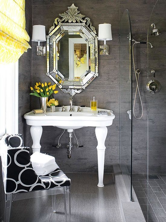 Yellow accents