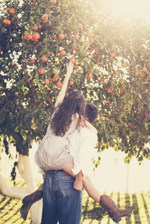 Picking peaches