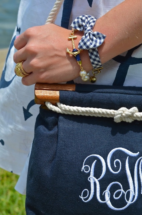 Gingham and monogram Gingham and monogram