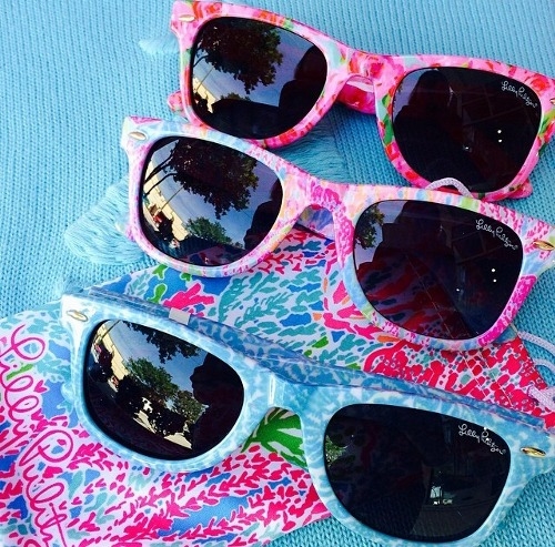 Bright colorful sunglasses