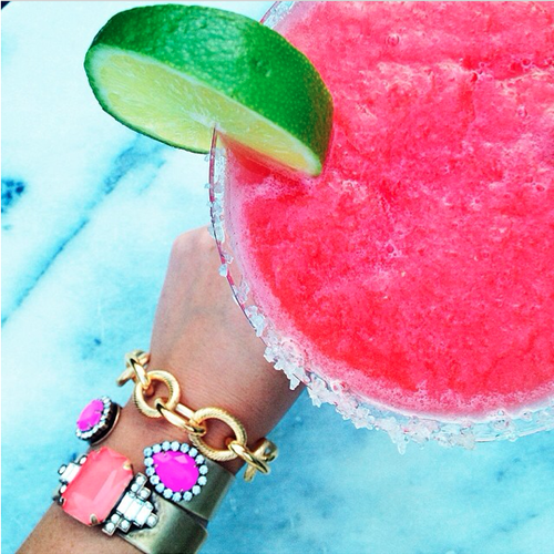 Frozen pink drink