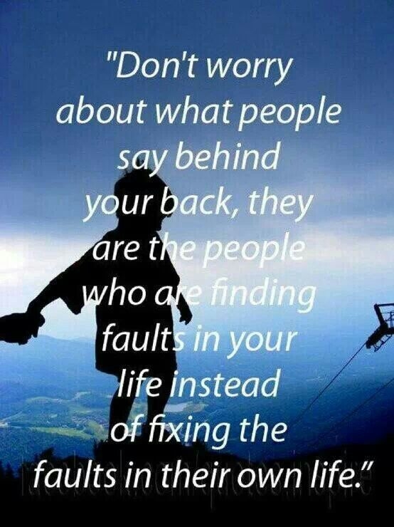 What people say behind your back