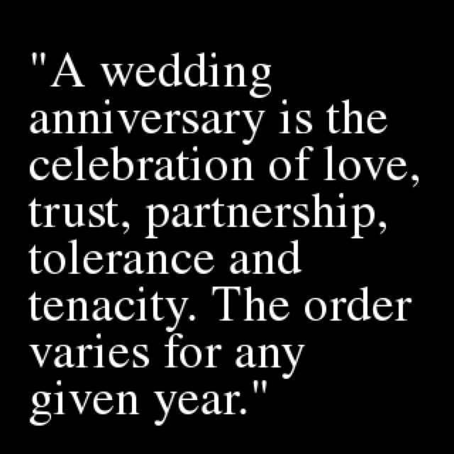 a wedding anniversary