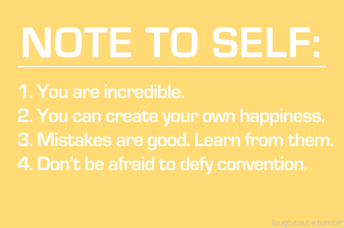 Note to self
