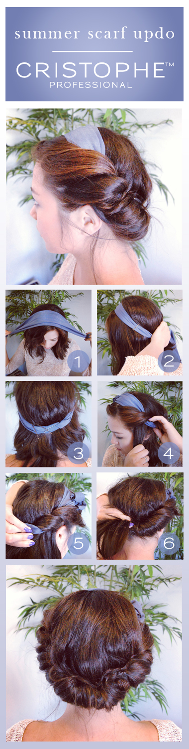DIY Summer Scarf Updo DIY Summer Scarf Updo