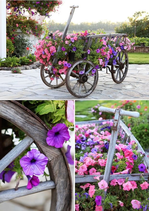 Vintage Flower Wagon
