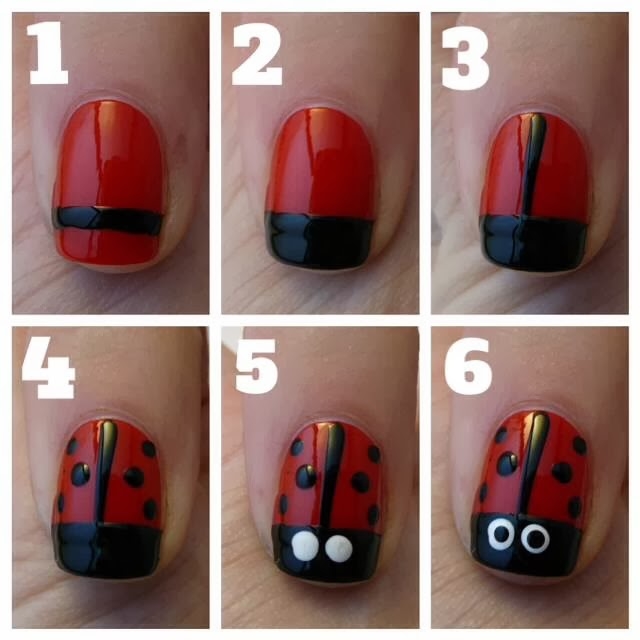DIY Lady Bug Nail DIY Lady Bug Nail