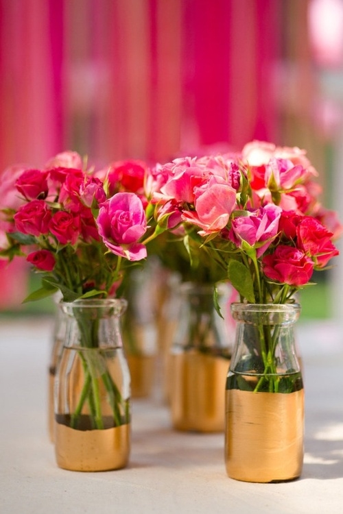 Gold dipped vases Gold dipped vases
