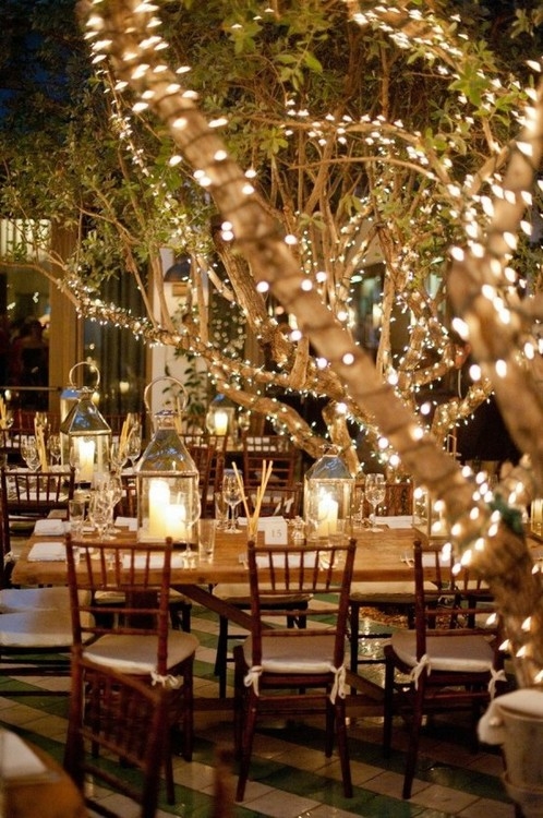 Glittering with lights