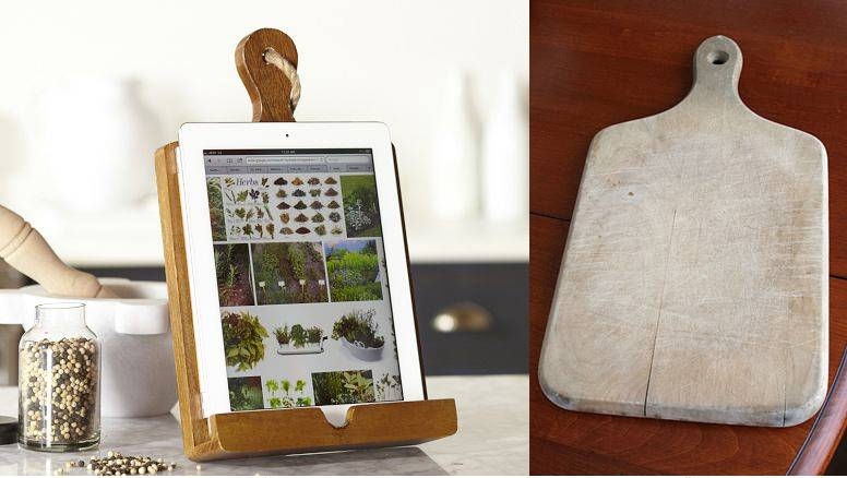 DIY Cutting Board Into Tablet Stand DIY Cutting Board Into Tablet Stand