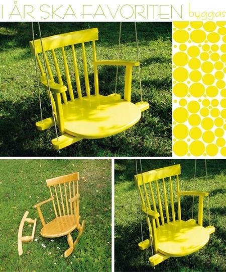 DIY Rocking Chair Tree Swing
