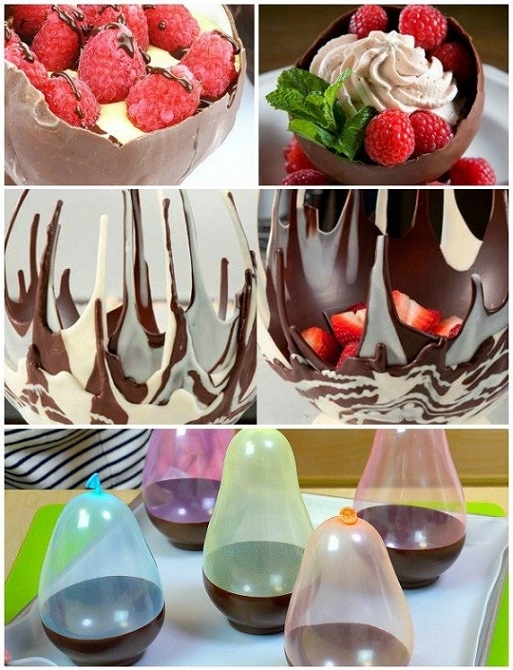 DIY Balloon Chocolate Bowls