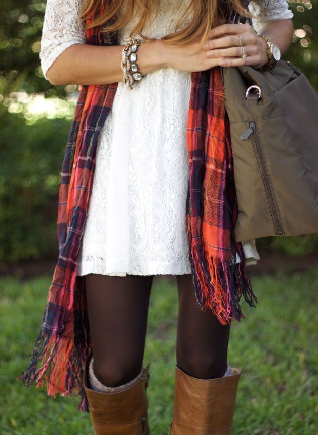 Long scarf and boots