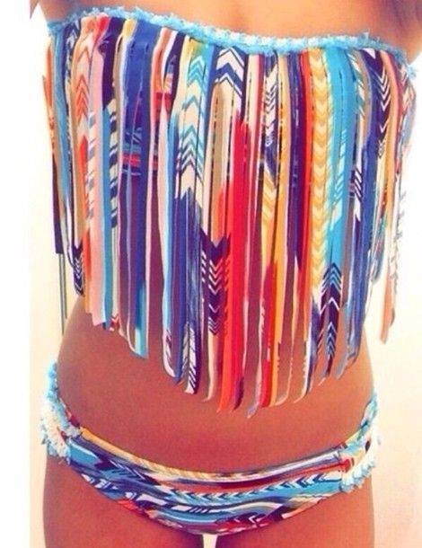 Colorful printed bikni