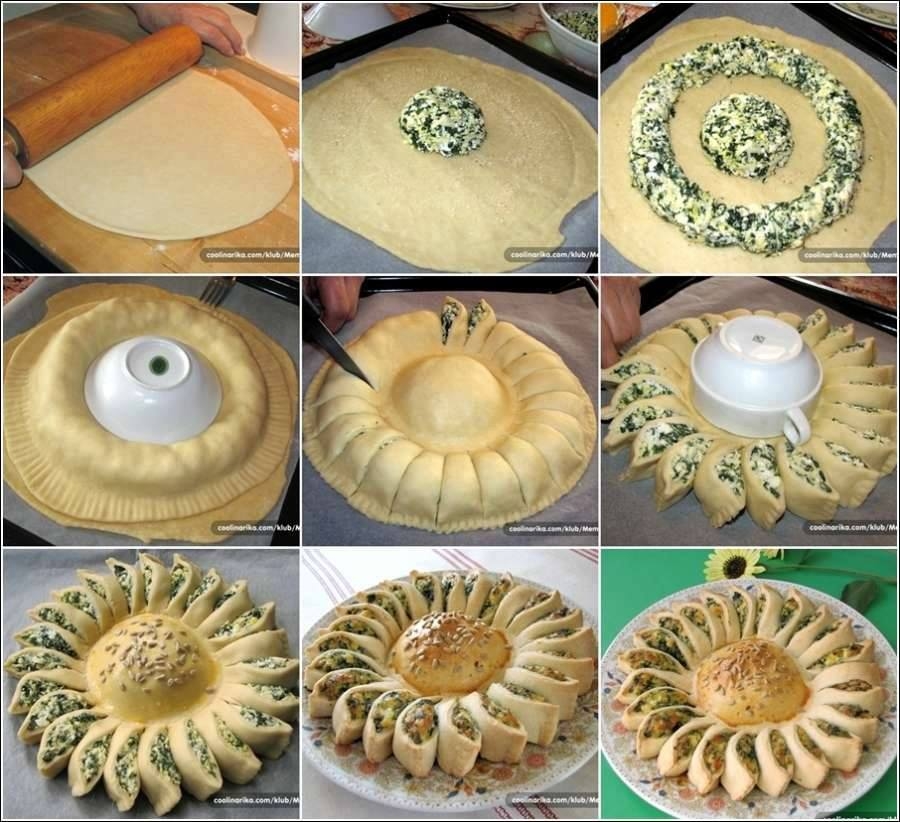Spinach Cheese Sunflower Pie Recipe