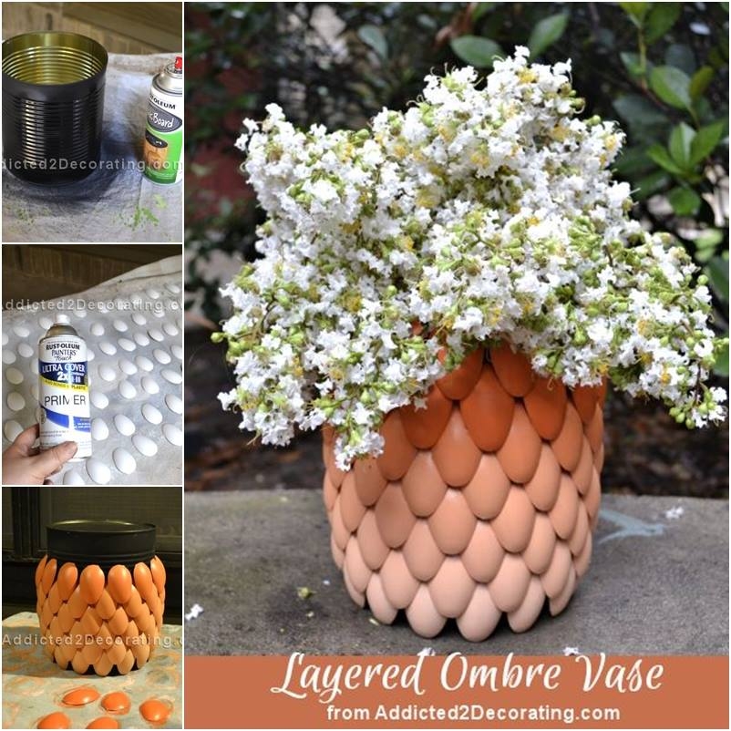 DIY Layered Ombre Vase