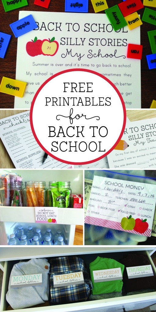 Free Printables Back to School