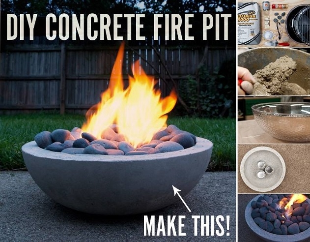 DIY Concrete Fire Pit Tutorial