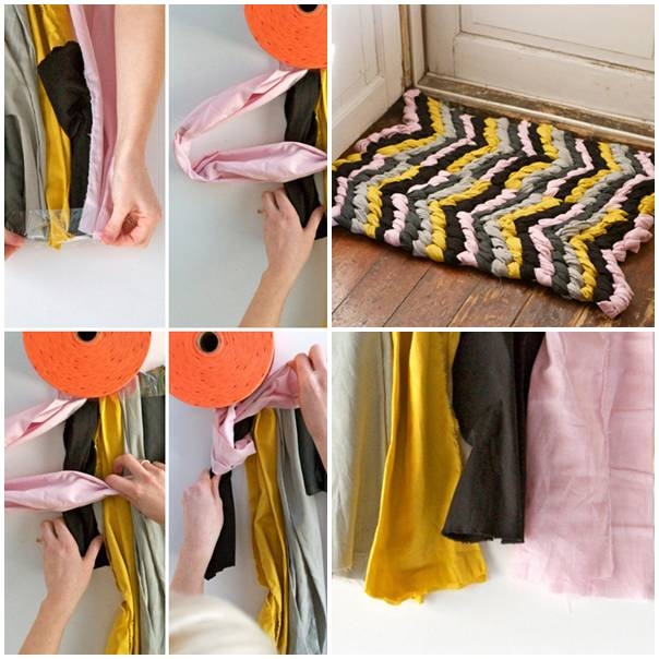 DIY Friendship Bracelet Chevron Rug