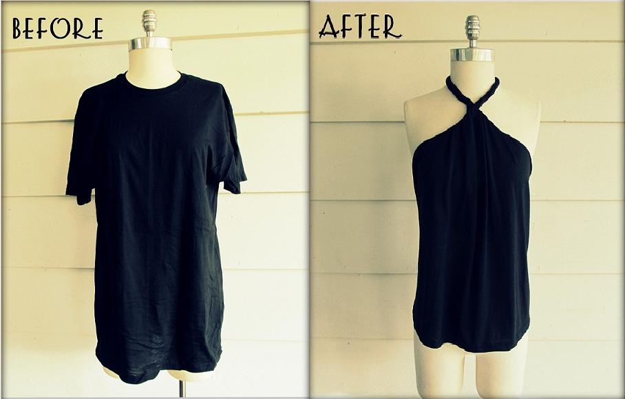 DIY No Sew Tee-Shirt Halter