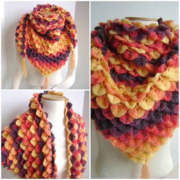 DIY Crocodile Stitch Shawl DIY Crocodile Stitch Shawl