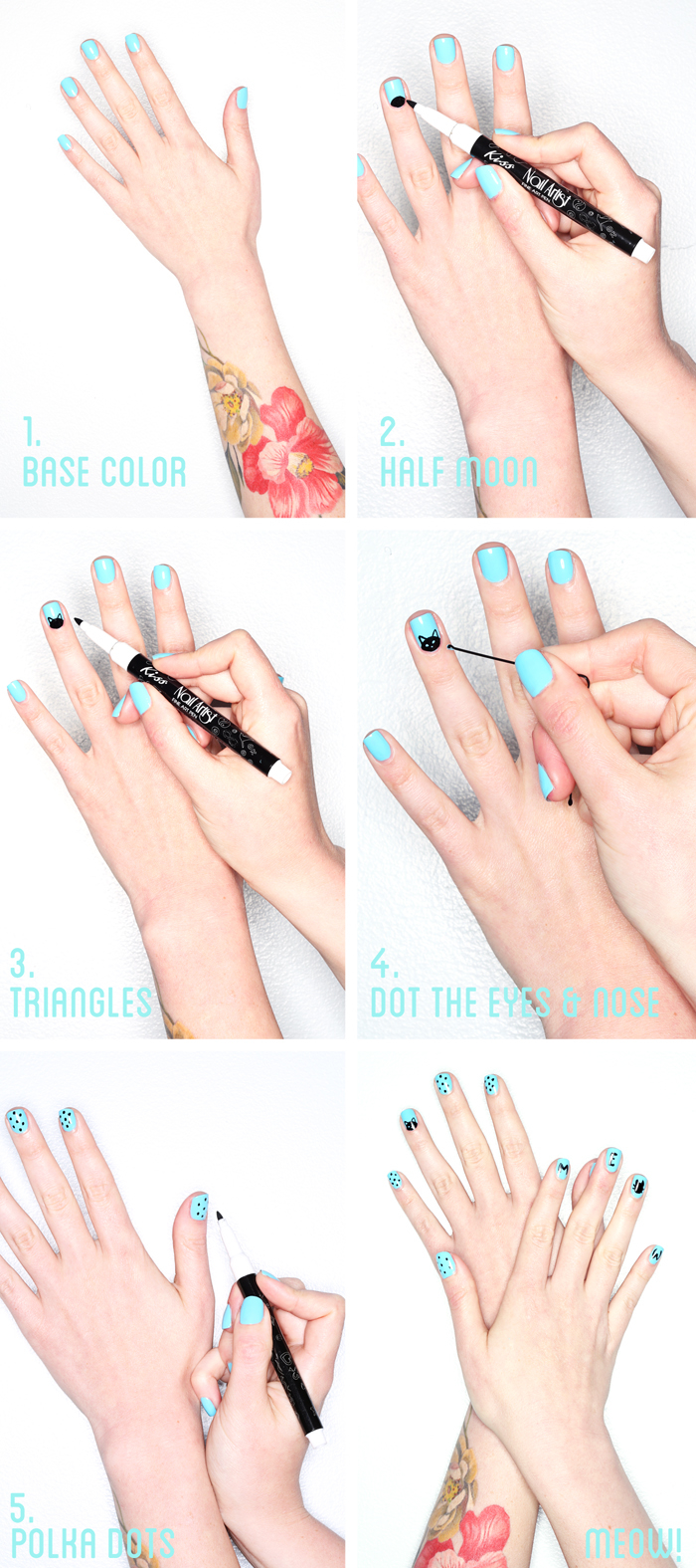 DIY Polka Dot Nail Tutorials DIY Polka Dot Nail Tutorials