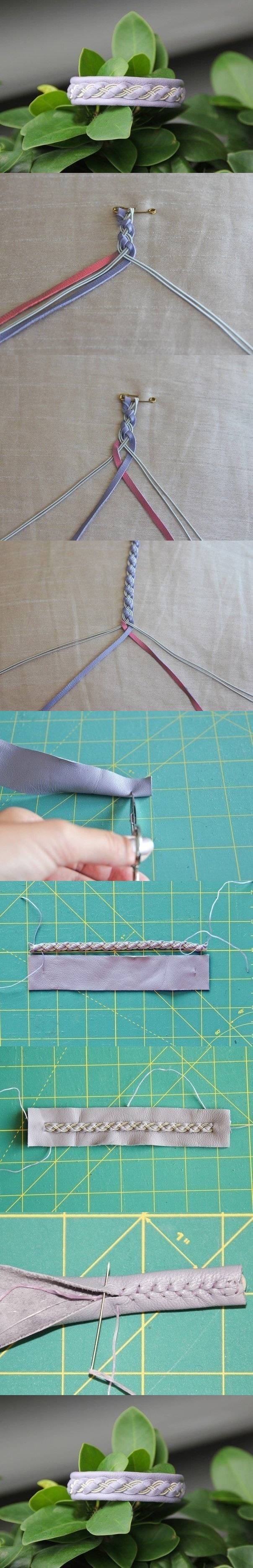 DIY Craft Leather Bracelet