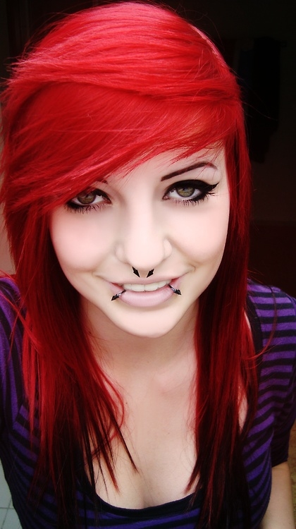 Red Beauty with Piercings Red Beauty with Piercings
