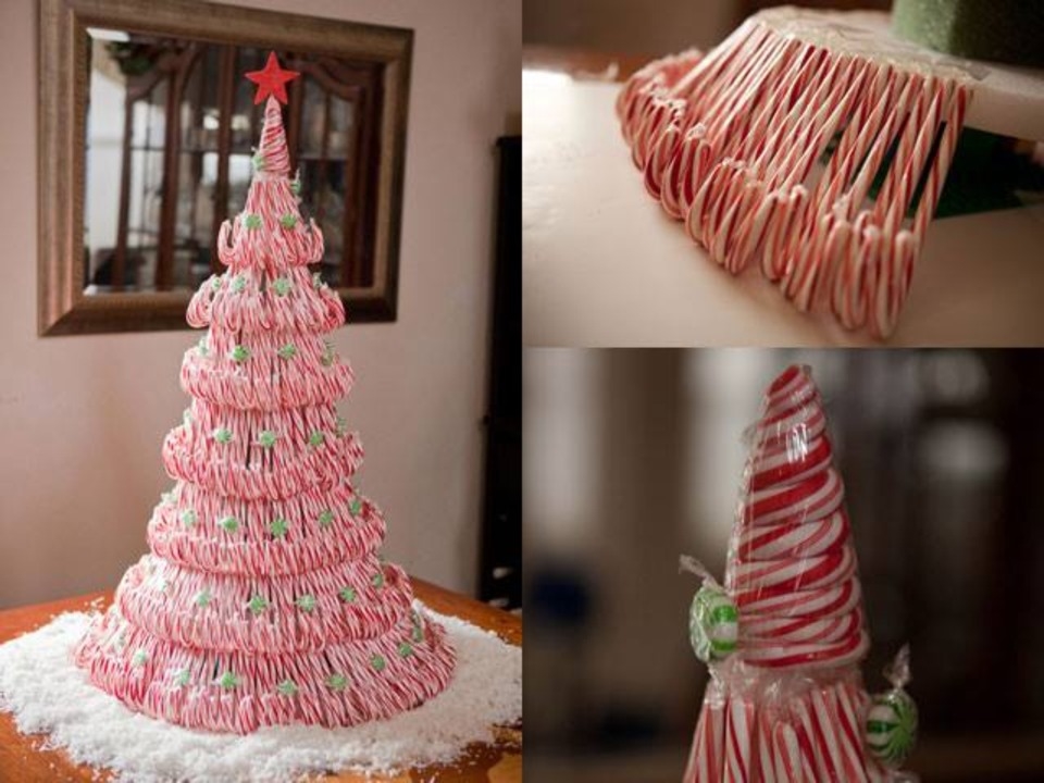 DIY Candy Cane Tree Idea DIY Candy Cane Tree Idea