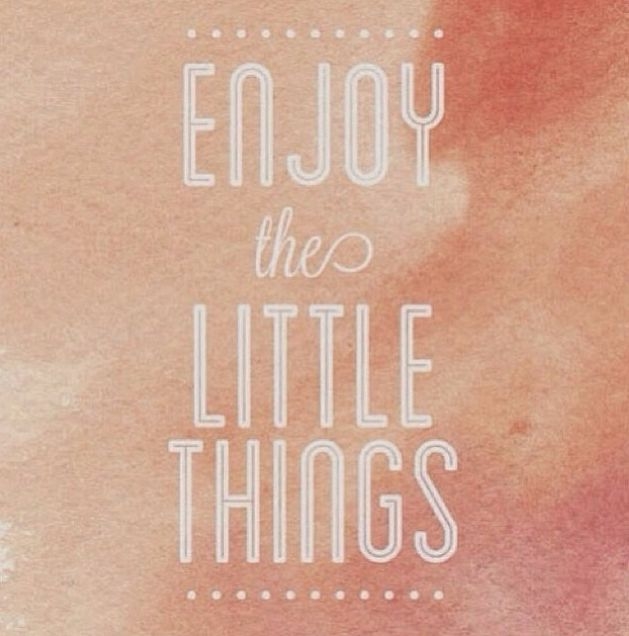 Enjoy the Little Things Enjoy the Little Things
