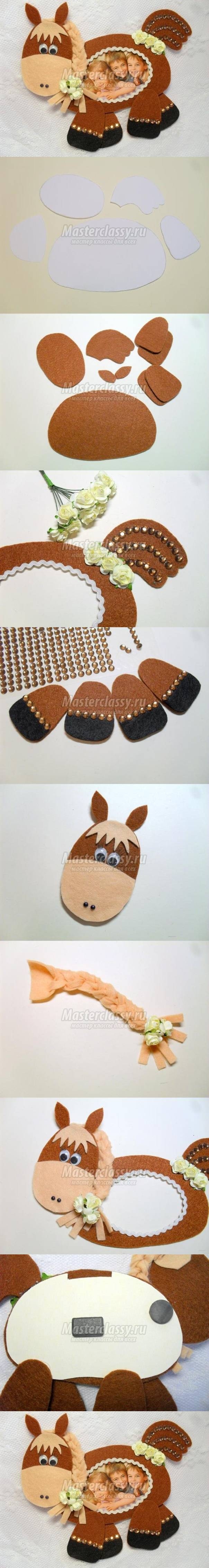 DIY Felt Horse Picture Frame DIY Felt Horse Picture Frame