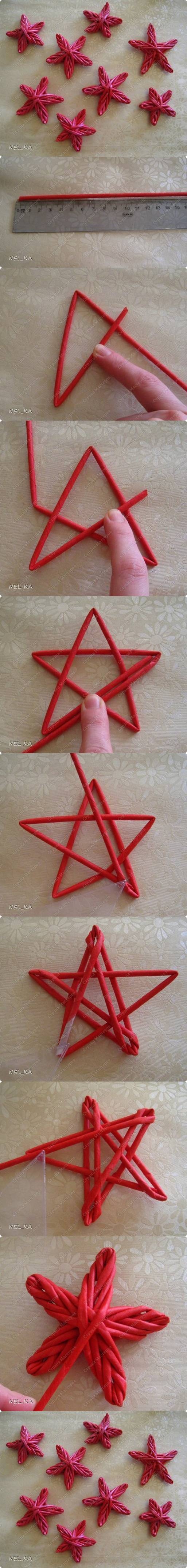 DIY Newspaper Tube Star DIY Newspaper Tube Star