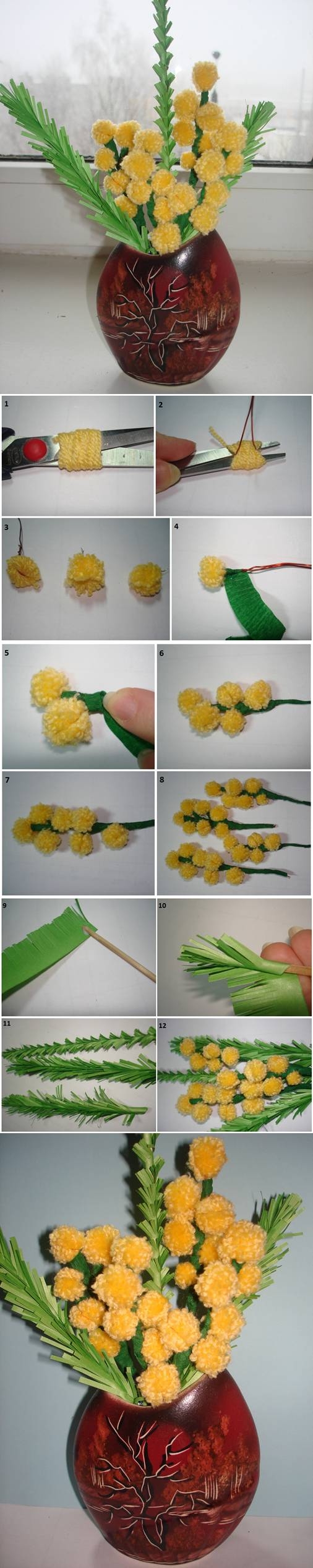 DIY Pretty Mimosa Flower Bouquet DIY Pretty Mimosa Flower Bouquet