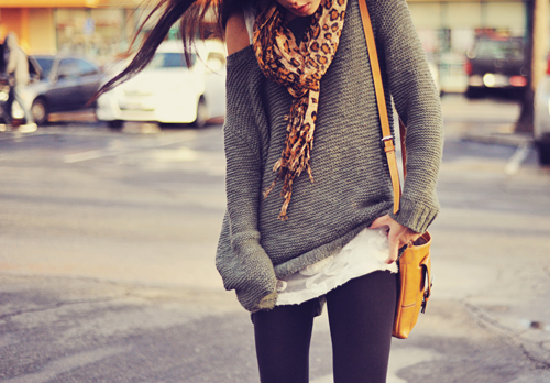 Leopard print scarf