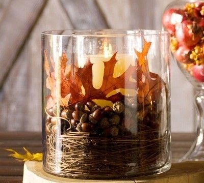 Glass candle holder