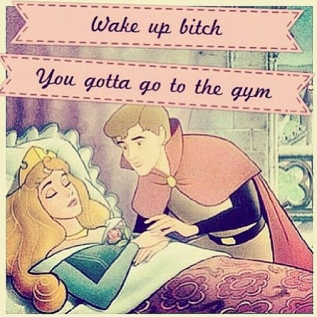 Wake up bitch, you gotta go to the gym