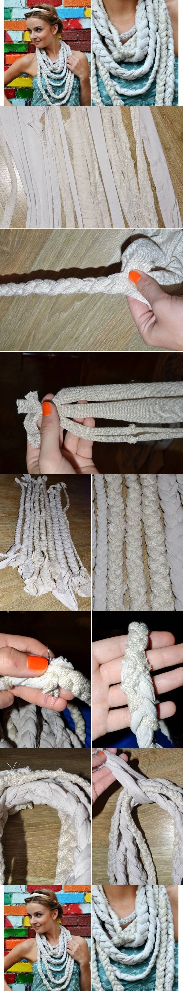 How To Make A Scarf Necklace From Old Shirts How To Make A Scarf Necklace From Old Shirts