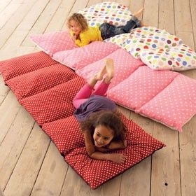 Floor cushions out of pillowcases