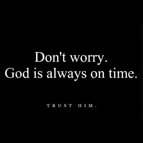 God is always on time