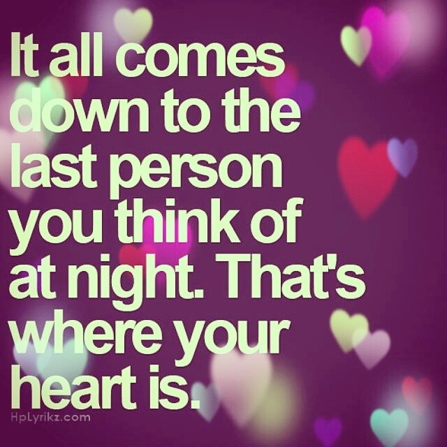 The last person you think about The last person you think about