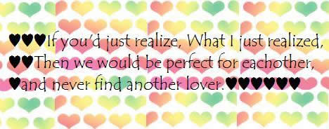 If you'd just realize what I just realized... If you'd just realize what I just realized...