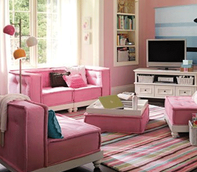 Pink Living Room