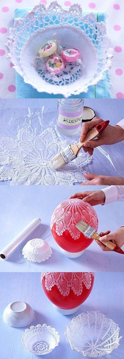 DIY Lace Bowls DIY Lace Bowls