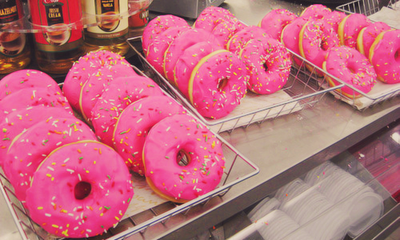 Pink sprinkled donuts Pink sprinkled donuts