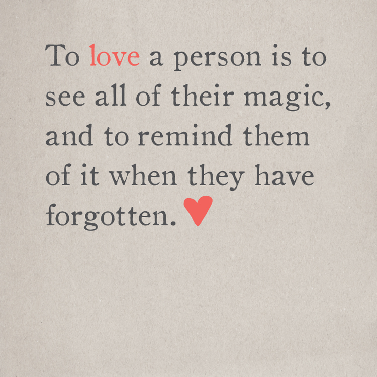 to love a person