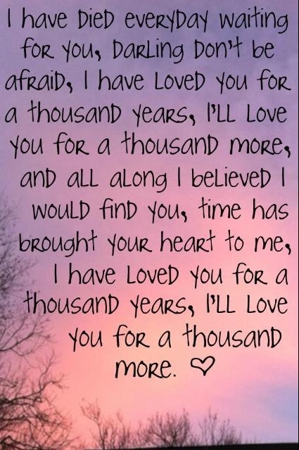 i will love you i will love you